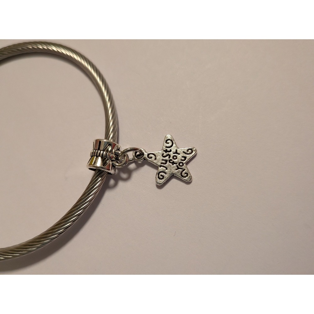 Silver Just For You Star Charm Dangle